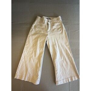 Indigo Poppy Wide-Leg Girls Jeans White Light Wash Denim Size 12 W28 L21